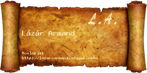 Lázár Armand névjegykártya